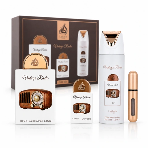 Lattafa Vintage Radio Gift Set by Lattafa